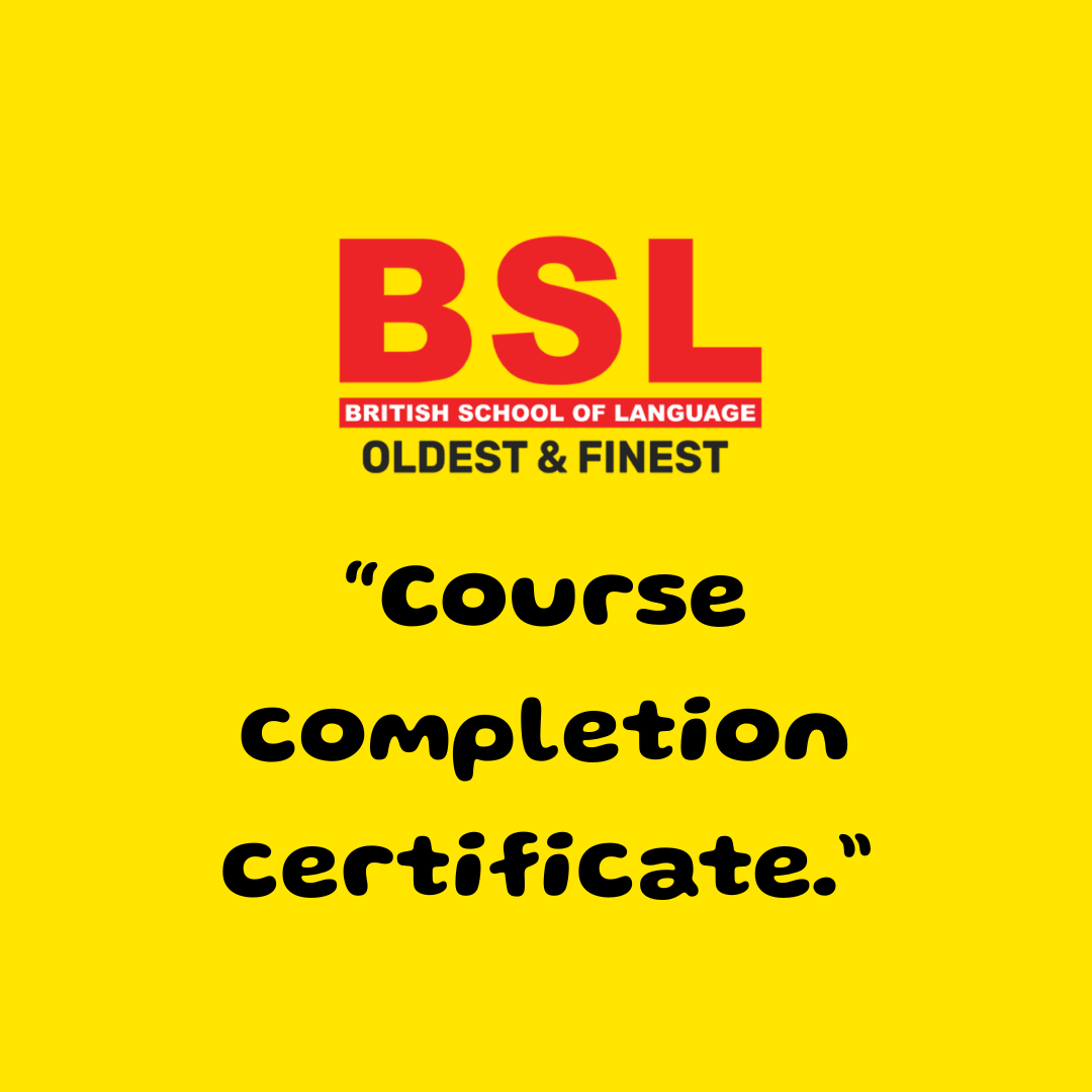 Course completion certificate